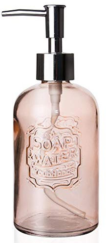 Orion Seifenspender aus Glas, Flüssigseifen-Spender, Spülmittel-Spender Retro-Stil