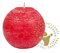 Rustic Kerzen - Kugelkerze Rot 80 mm - Unparfümiert - Kerze