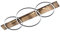 EGLO LED Deckenleuchte Boyal, 3 flammige Deckenlampe, Wohnzimmerlampe Vintage, Rustikal, Küchenlampe aus Stahl, Holz und Kunststoff, Flurlampe Decke in Schwarz, Braun, Weiß, L 101 cm