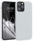 kwmobile Handyhülle für iPhone 12 Hülle/iPhone 12 Pro Hülle - Silikon Handy Case - weiche Oberfläche - kabelloses Laden - Hellgrau matt