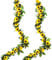 YELYAN 2 Pack Hanging Sunflower Garlands, Artificial Sunflower Garland Silk Sunflower Vine Faux Flower Hanging Garland with Green Leaves Fake Floral Arrangement for Wedding Party Home Décor