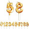 Geburtstag Zahl Kerzen, 5/8/58/85 JJubiläumstorten Dekoration, Gold Nummer Geburtstagskuchen kerzen, Kuchen Dekoration für Geburtstag Party Hochzeit Jahrestag Abschlussfeier Feier Lieferungen