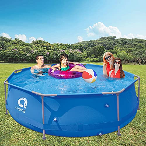 Avenli 98249 Piscine familiale Ronde en Acier 3 m - Matériau Robuste - Facile à Installer - Technologie Anti-Corrosion - Idéale pour Les fêtes de Jardin d'été et Les barbecues