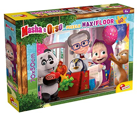 Lisciani - MASHA und der BÄR Puzzle - Puzzle ab 3 Jahren – 60 Teile – Bunte Szenen mit Masha & ihren Freunden – Lernspiel ab 3 Jahren zur Förderung von Logik & Geduld beim Zusammensetzen
