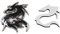 3D Autoaufkleber und Abziehbilder Motorrad Metall Emblem Drache Silber