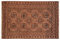 RUG PRINCE Afghan Aqcha Teppich 70x110 Handgeknüpft Braun Geometrisch Orient Kurzflor a