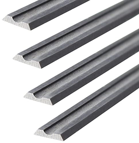 ZYWUOY Lot de 4 lames de rabot en carbone réversibles pour le travail du bois, rabots électriques 82 x 5,5 x 1 mm