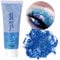 URAQT Body Glitter Gel, Chunky Glitter Gel, Chunky Body Lotion Glitzer Flüssiger Lidschatten, Meerjungfrau Pailletten Funkelnde für Gesicht Haare Lippen Nägel Make Up Kosmetik Festival (01-Blau)
