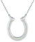 Zarter Weißer Kreierter Opal Equestrian Glücksbringer Hufeisen Halskette Anhänger Western Schmuck Für Frauen Teenager Abschlussgeschenk .925 Sterlingsilber