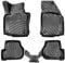 Matnamis 3D Auto Gummimatten Set für VW Golf 5-Golf 6 2003-2012, Golf 5-Golf 6 2003-2012 (Variant) Passgenaue Fußmatten 4-teilig Geruchlos Antirutschmatten Auto PKW-Fußraummatten Extra hoher Schwarz