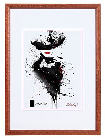 Massiv Holz Bilderrahmen Foto Rahmen Holzrahmen Wanddeko Collage Poster S236: Farbe: Braun | Format: 40x60