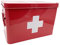 EeAaSsTy Hausapotheke Medikamenten Box Organisatoren Aufbewahrung Metallbox Verbandsschrank Robust gegen Feuchtigkeit und Verunreinigung von Medikamenten, sicher und bequem (Rot 31.5cm)