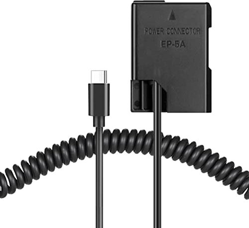 Raeisusp PD Feder Power Connector USB-C Kabel EN-EL14a Dummy Akku EP-5A DC Koppler für Nikon D3100 D3200 D3300 D3400 D3500 D5100 D5200