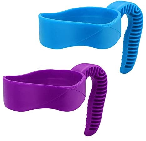 AICMEI 30 oz Cup Handle, Non-Slip Travel Mug Grip Cup Holder, Comfortable Replacement Handle for Stainless Steel Mugs and More Tumbler(30OZ(Blue, Purple))