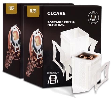 Portable Coffee Filter Paper Bag 100pcs Hanging Ear Drip Coffee Bag Single Serve Disposable Drip Coffee Filter Bag Perfect for Travel, Camping, Home, Office (100 PCS)