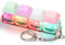 COZYMATE Keyboard Fidget Toys for Adults Keyboard Clicker with LED Light Keychain Fidget Sensory Fun Toys for Anxiety Decompression (Macaroon2, 4 in 1)