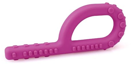 ARK® Grabber Standard in glatt oder texturiert mit einfacher Handhabung für Kinder durch Schlaufenform inkl. ATC Pflegeanleitung - Kiefermotorik, Beißblock, Kauen, Zahnen (texturiert, weich - magenta)