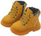 Happy Cherry Stivaletti Bambini Unisex Stivali Pelle Impermeabili Scarponcini Ragazzi Ragazze Eleganti Scarpe Comode Outdoor Suola Antiscivolo in Gomma con Lacci e Zip Marrone 21 EU