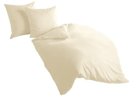 JACK by Bierbaum Uni Fein Biber Bettwäsche einfarbig Leinen 100% Baumwolle, Größe:135x200cm Bettwäsche