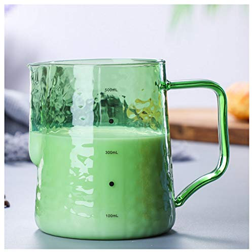 Brocca for panna, caraffa for panna, tazza for schiuma di latte con bocca appuntita, tazza for schiuma di caffè, moka, vetro for latte, brocca for latte for uso domestico di grande capacità, resistent