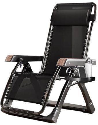 CEIEVER Sonnenliege Klappbar, Campingliege mit Kopfstütze Gartenliege klappbar 0°-170° Verstellbarer Rückenlehne Grand Patio Sonnenliege Liegestuhl für Patio-Garten-Strand-Pool