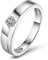 ANAZOZ Trauringe Platin 950, Moissanite Ring 0.2 Karat und Moissanit Karat Hochzeit Ringe Damen größe 52 (16.6)