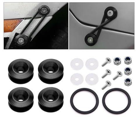 JNNJ Auto Stoßstange Unterlegscheibe, Stoßstange Unterlegscheibe Bolzen, Universal Auto Stoßstangen Schnellspanner für Kotflügel Stoßstangen Gepäckräume(Schwarz)