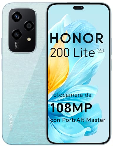 HONOR 200 Lite Smartphone 5G,Dual SIM NFC Android Mobile Phones Without Contract(256G/8GB RAM, 6.7 Zoll AMOLED Eye-Care Display, 4500 mAh,108MP+50MP, Magic Capsule) Starry Blue