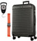NOWI Las Palmas Koffer XL – 96L Ultraleicht-Hartschalenkoffer mit Kofferwaage und Gurt mit 8 Rollen 360° drehbar, Wasserabweisender Koffer mit Zahlenschloss, Rollkoffer groß für Reise (grau, XL)