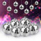 Rongxze 12 Stücke Discokugel Deko, Discokugel Klein, Mini Discokugel, Discokugeln Mirrorball mit Hängendem Ring für Musikinstrument DJ Ausrüstung, Bühnentechnik, Karneval, Disco Kugel Mottopartys