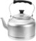 Ciieeo 1 Pc Bollitore D'epoca in Alluminio Bollitore Con Fischio Caffettiera Per Caffè Espresso Stufa Da Esterno Teiera Bollita Teiera Da Cucina Teiera in Alluminio Bollitore Retrò Silver