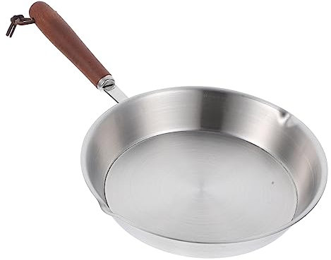 BEBEMOKO Edelstahlpfanne Unbeschichtet Kleine Eierpfanne Für Spiegeleier Omeletts Bratpfanne Küchenzubehör Aus Hochwertigem Material