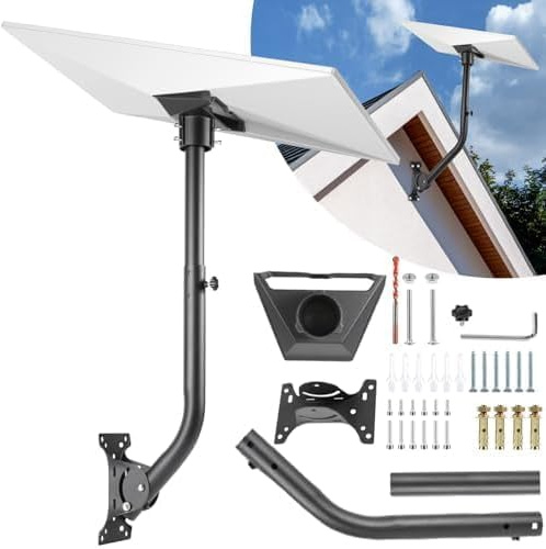 Starlink 4/ 4X/ Gen 3 Halterung - Verstellbare Wandhalterung Starlink Mast | Montagekit, Standard Dachhalterung Kit mit Verlängertem Gen 3 Starlink Internet Kit Satellit