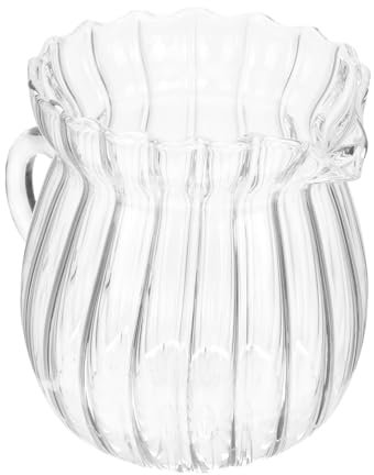 Cabilock Jarra de Leche de Vidrio Pequeña Multifuncional Jarra de Crema Cristal Translucido para Postres y Cafés Uso Diario 1