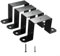 Entgoinggo 4 abrazaderas cuadradas de tubo cuadrado, soporte de poste de valla en forma de U, abrazadera de metal negra para valla de patio y jardín