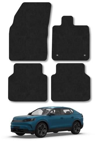 Ford Capri (2024+) Premium Carpet Car Mats | Black Edge Trim Premium Floor Mats Tailored Fit Full Coverage Protection Accessories Easy Clean Anti Slip Made in the UK