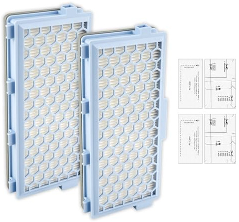 (4 pezzi) Guard S1/L1 Filtro HEPA di ricambio compatibile con aspirapolvere Miele Guard S1/ L1, Compact C1 & C2/ Complete C2 & C3 S8340, 2 filtri HEPA + 2 filtri di scarico AirClean e protezione del