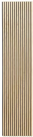 Vivodo Akustikpaneele | Farbe: Eiche | Wandpaneele in verschiedenen Formaten | Deko Wohnzimmer | Wanddeko in Holz | Akustik Paneele Wand | Lamellenwand (300 x 60 cm - 1 Stk.)