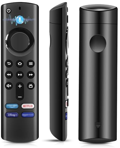 Glitfix Ersatz-Sprachfernbedienung(3 GEN) für Streaming-Geräte 2nd Gen, 3rd Gen, 4K, 4K Max, Lite, HD, mit Vier Direktzugriffstasten und Bluetooth-Funktionalität