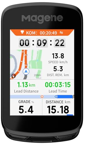Magene C606 Pro GPS Bike Computer, Map Navigation, Multi-Scenario ClimbPro, 2.8-inch Color Touchscreen, Indoor Training, Cycling Dynamics