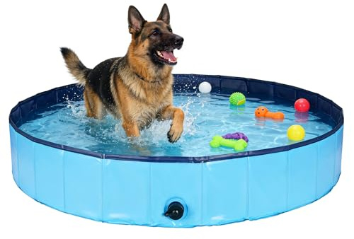 Piscine pliable pour chien, utilisable comme pataugeoire pour chien, baignoire pour chien ou piscine à balles pour petits grands chiens, 120 x 30 cm