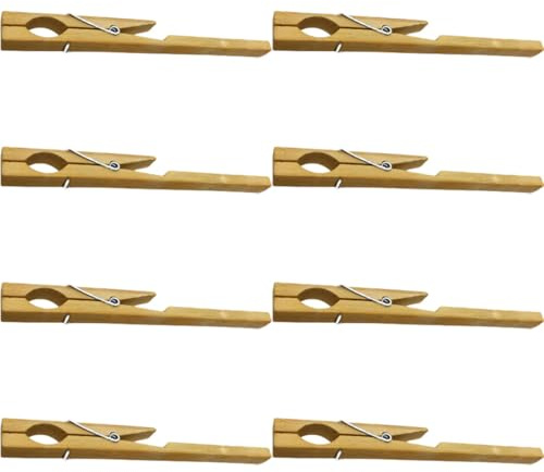 COOPHYA 8pcs Lightweight Sturdy Bamboo Test Tube Clamps Laboratory Tube Holder Clips for Laboratory Experiment and Scientific Use