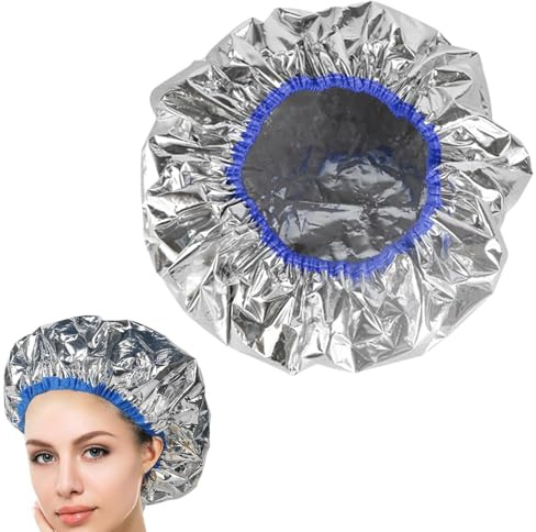 Beheizte Mütze aus Aluminiumpapier für Haare – selbstwärmende | Haarpflegekappe | Kappe für Ölbad und Maske für Männer und Frauen | -Set für Salon