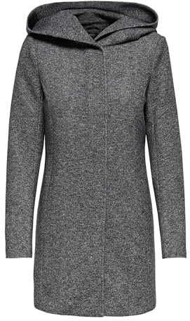ONLY 15142911, Giubbotto Donna, Grigio (Dark Grey Melange), 44 (Taglia Produttore: XX-Large)