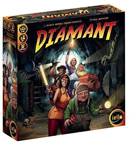 Iello , Diamant , Board Game , Ages 8+ , 3 to 8 Players , 30 mins Minutes Playing Time