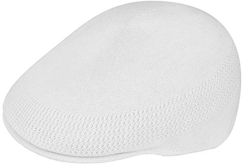 Kangol Tropic 507 Classic Ventair Flatcap Schirmmütze Schiebermütze Sommercap (M (56-57 cm) - weiß)
