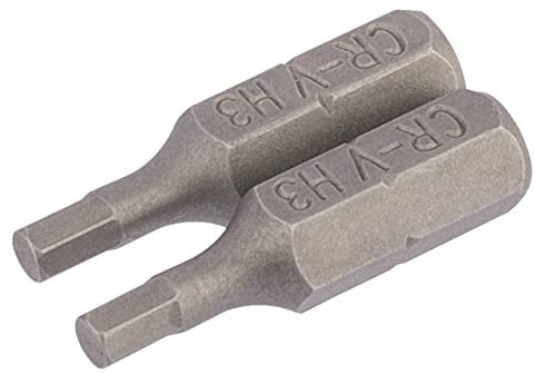 Draper 63962 3mm 1/4 hex. hexagonal insert bit 25mm long x 2