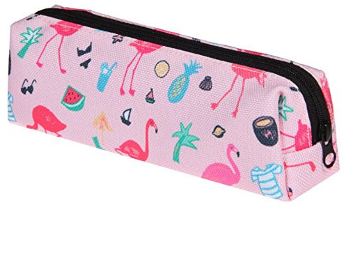 Freessom Trousse Scolaire a Crayon Fille Garcon Ado Enfant Flamant Rose 3D Mignon Impermeable Organiseur Cosmétique Fourniture Scolaire Kawaii Original Fun College