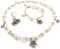 Trachtenschmuck Set in creme-weiß