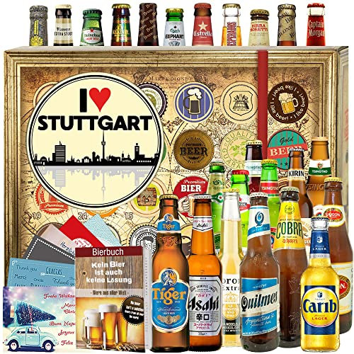 I love Stuttgart - Biere der Welt 24x - Geburtstagsüberraschung Stuttgart - Advent Kalender Bier 2024 2025